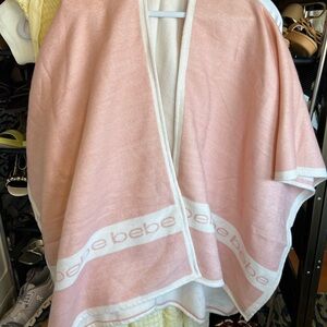 Bebe Blush Pink Wrap with White Accents